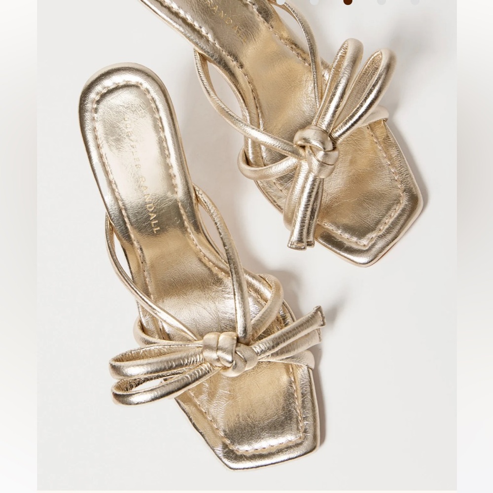 Loeffler Randall Margi Champagne Bow Heel Size 7